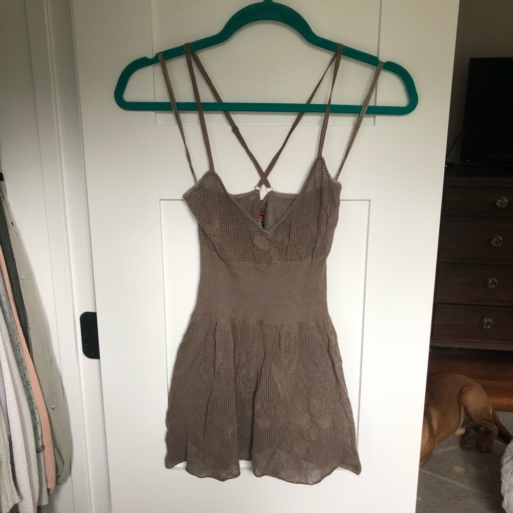 Free People Brown Knit Tank, sz S